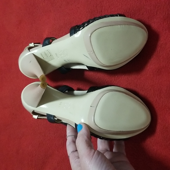 BURAK UYAN - Cage Leather T strap Stilettos Platform Sandals - Picture 13 of 16